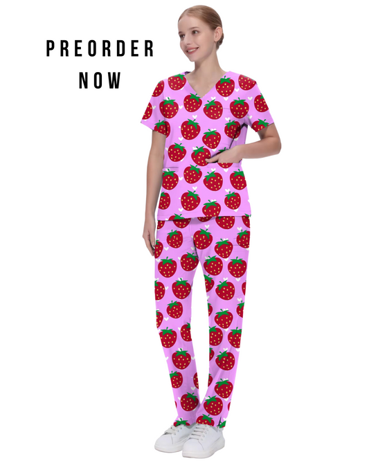 🍓 The Berry Sweet Scrub Set  – PREORDER Now (Ships Early June)